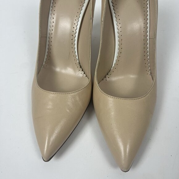 Navboot Classic Beige Pump EU 37 US 6.5 Nude Heel Business Wedding Shoes Italy - Picture 2 of 8